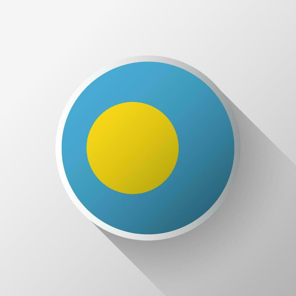 Creative Palau Flag Circle Badge vector