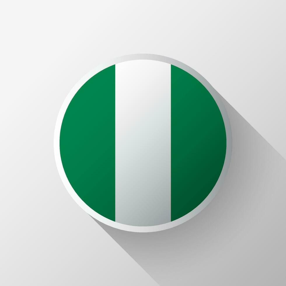 creativo Nigeria bandera circulo Insignia vector