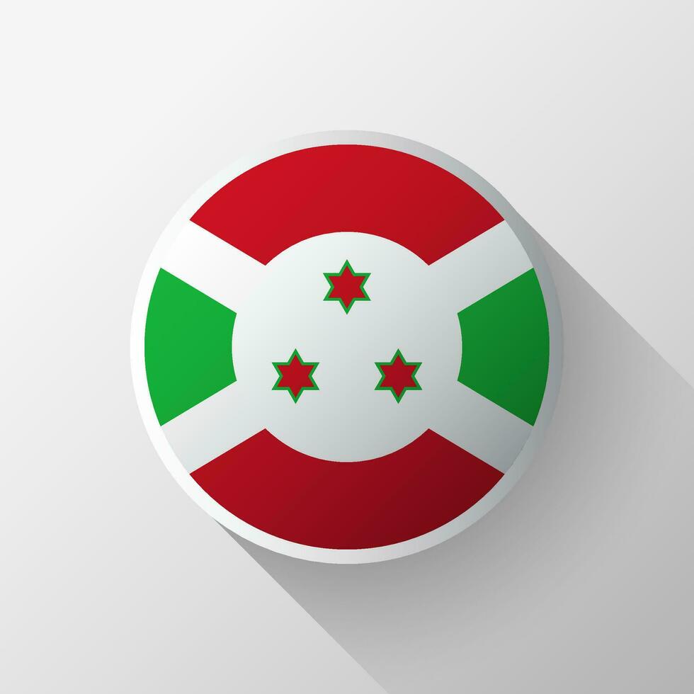 Creative Burundi Flag Circle Badge vector