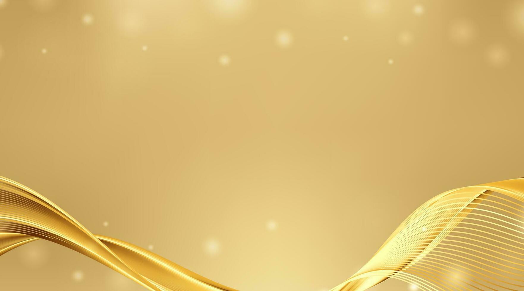 Copy space of Gold luxury background with sparkling effect, can be used for premium wedding invitation, banner, golden flyer. vector