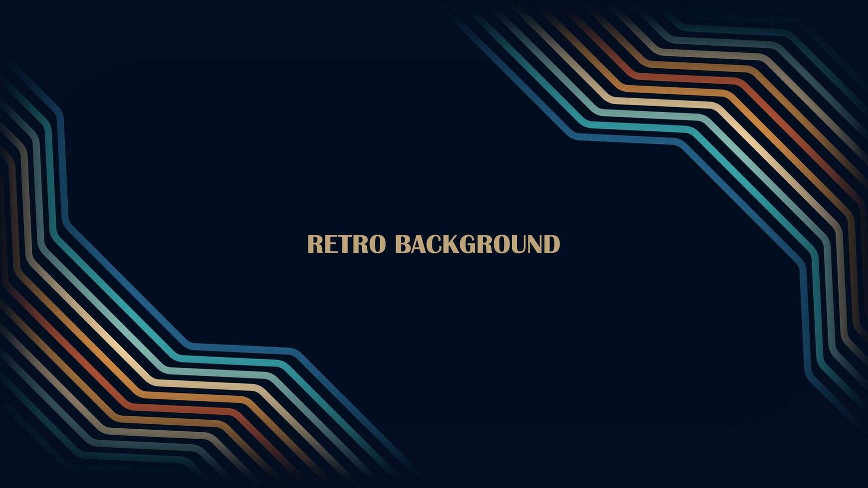 Vector retro background with minimalist vintage line
