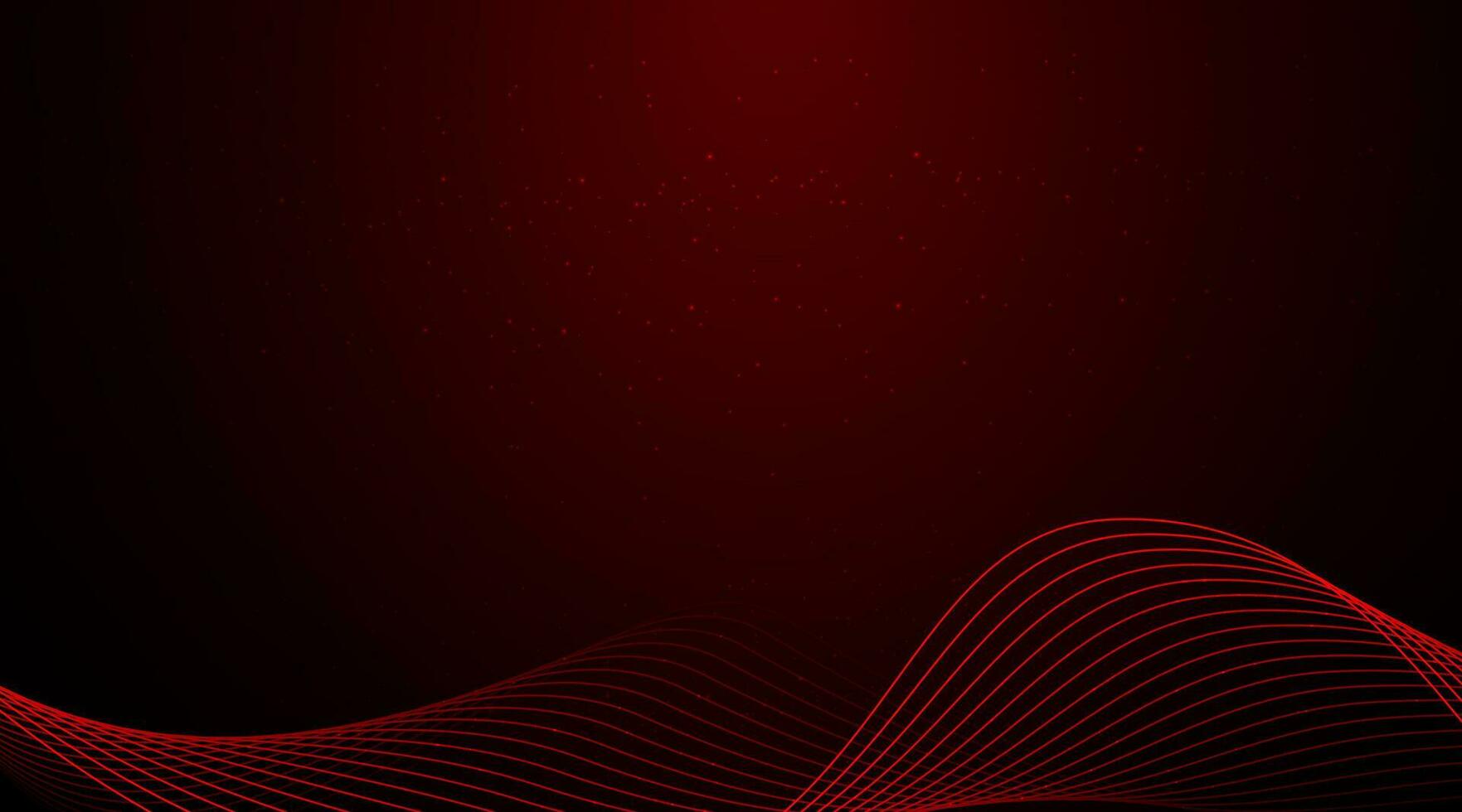 Abstract red and black design background with minimal round wave shape and shining glitter, copy space gradient background concept. vector