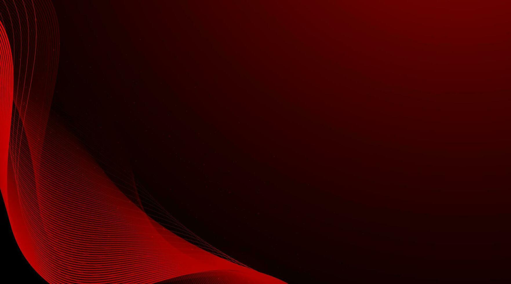 Abstract red and black design background with minimal round wave shape and shining glitter, copy space gradient background concept. vector