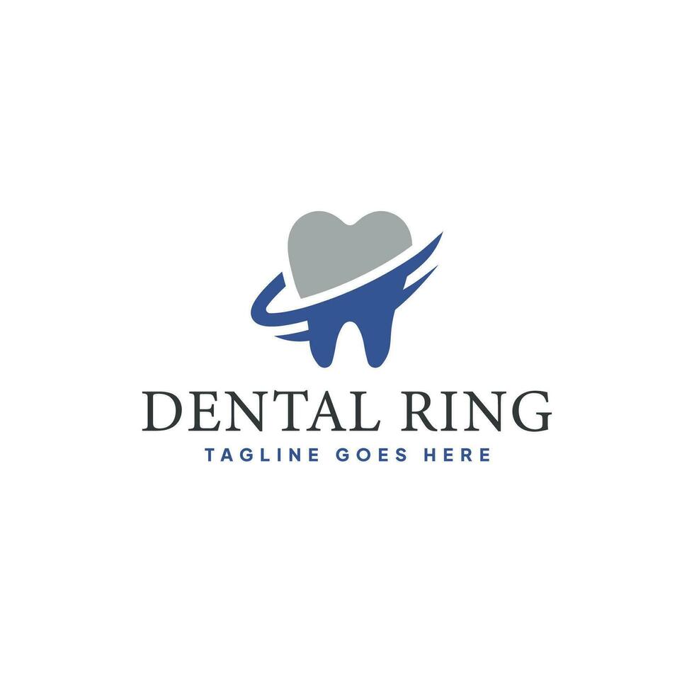 dental anillo logo vector ilustración.