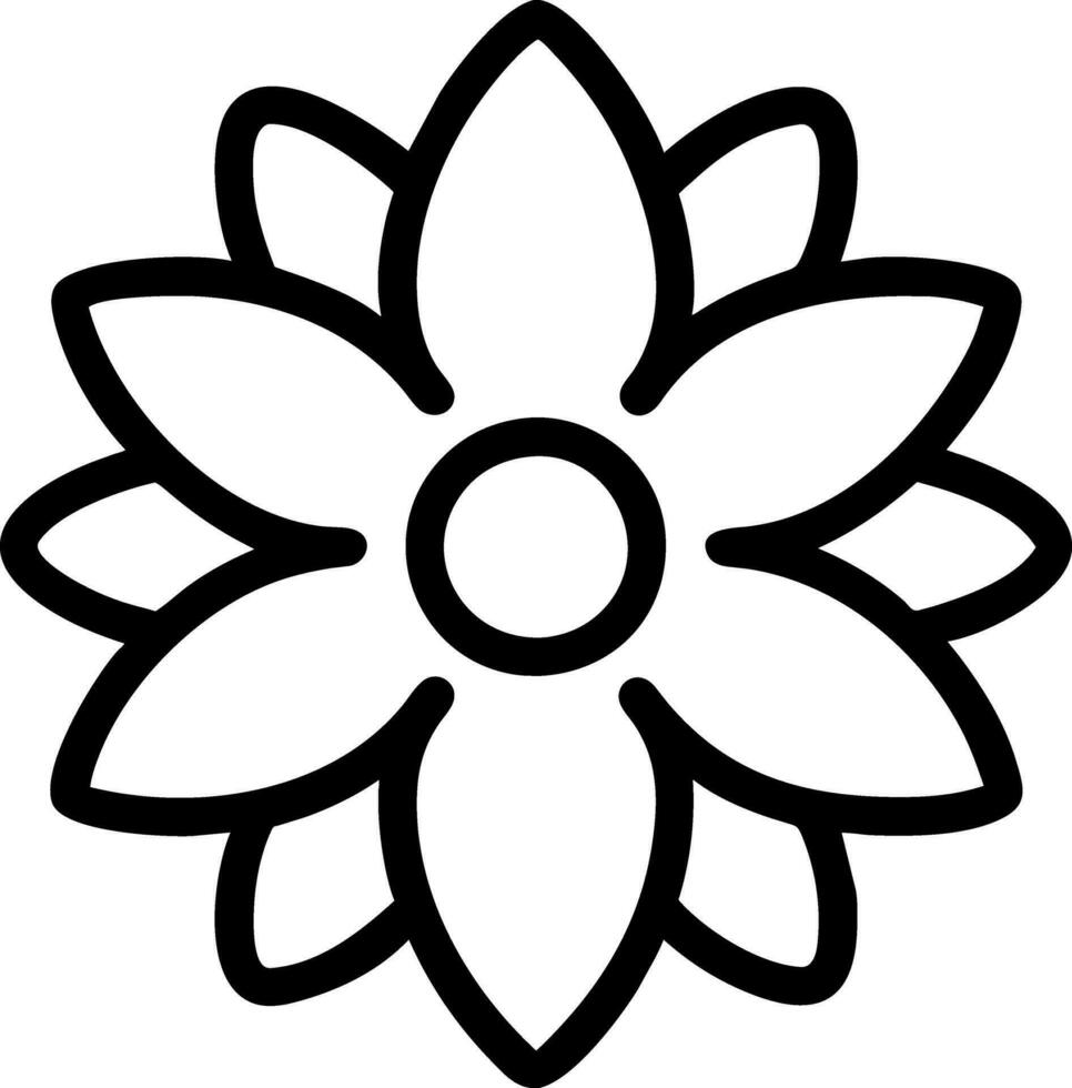 flor de libro para colorear vector