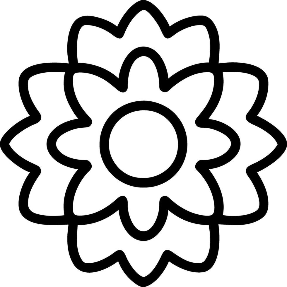 coloring book flower vector