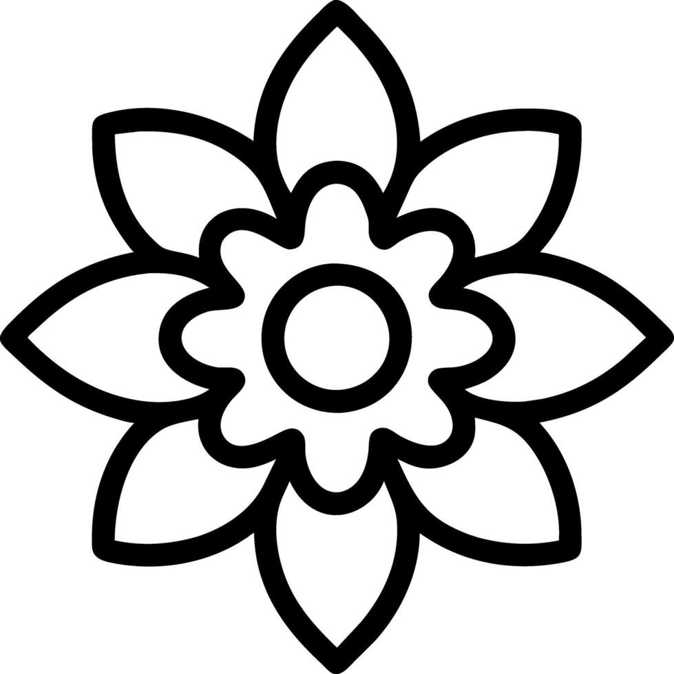 coloring book flower vector