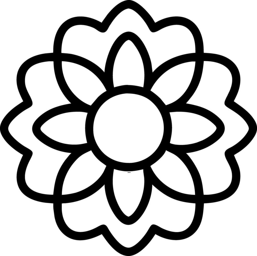 coloring book flower vector