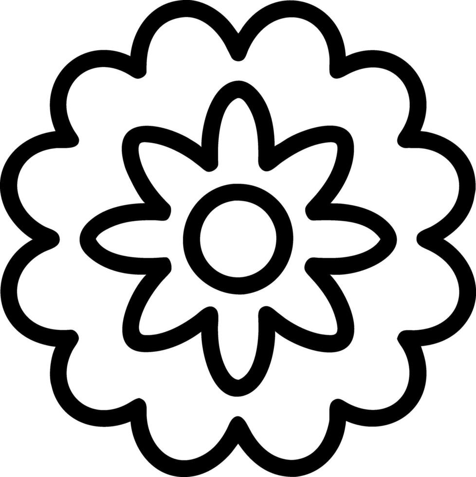 flor de libro para colorear vector