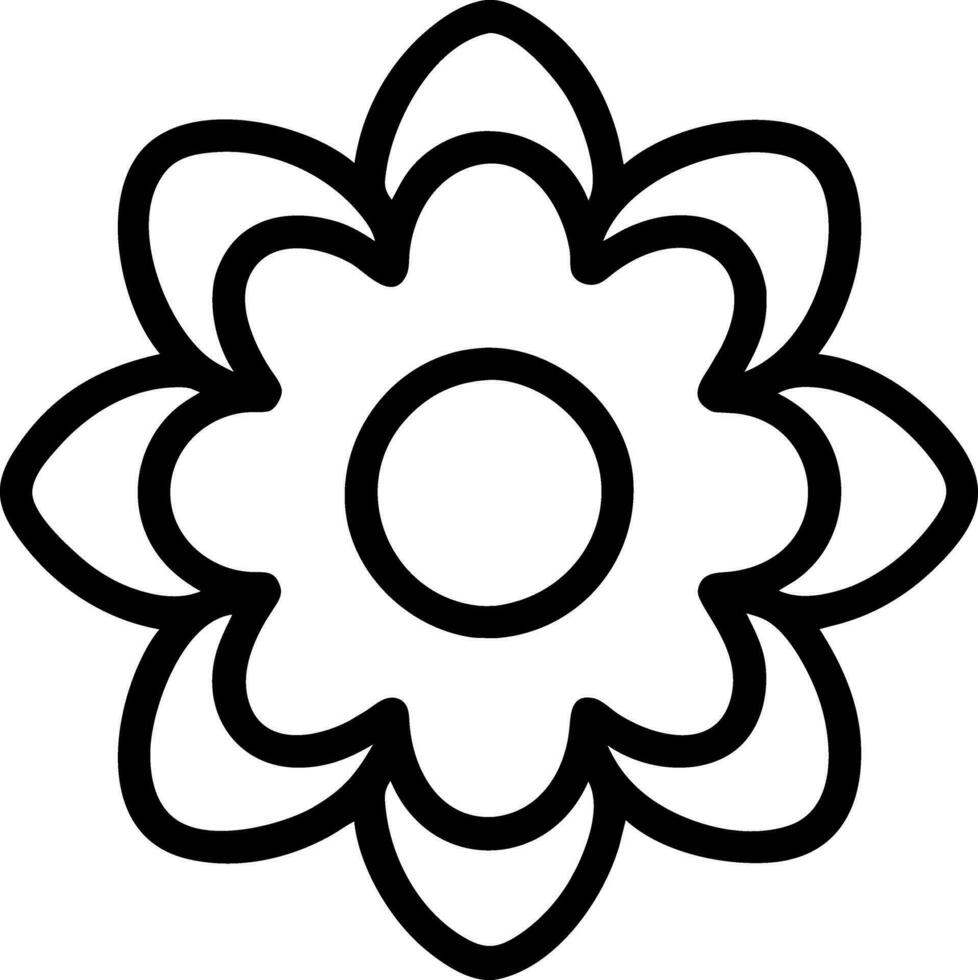 coloring book flower vector