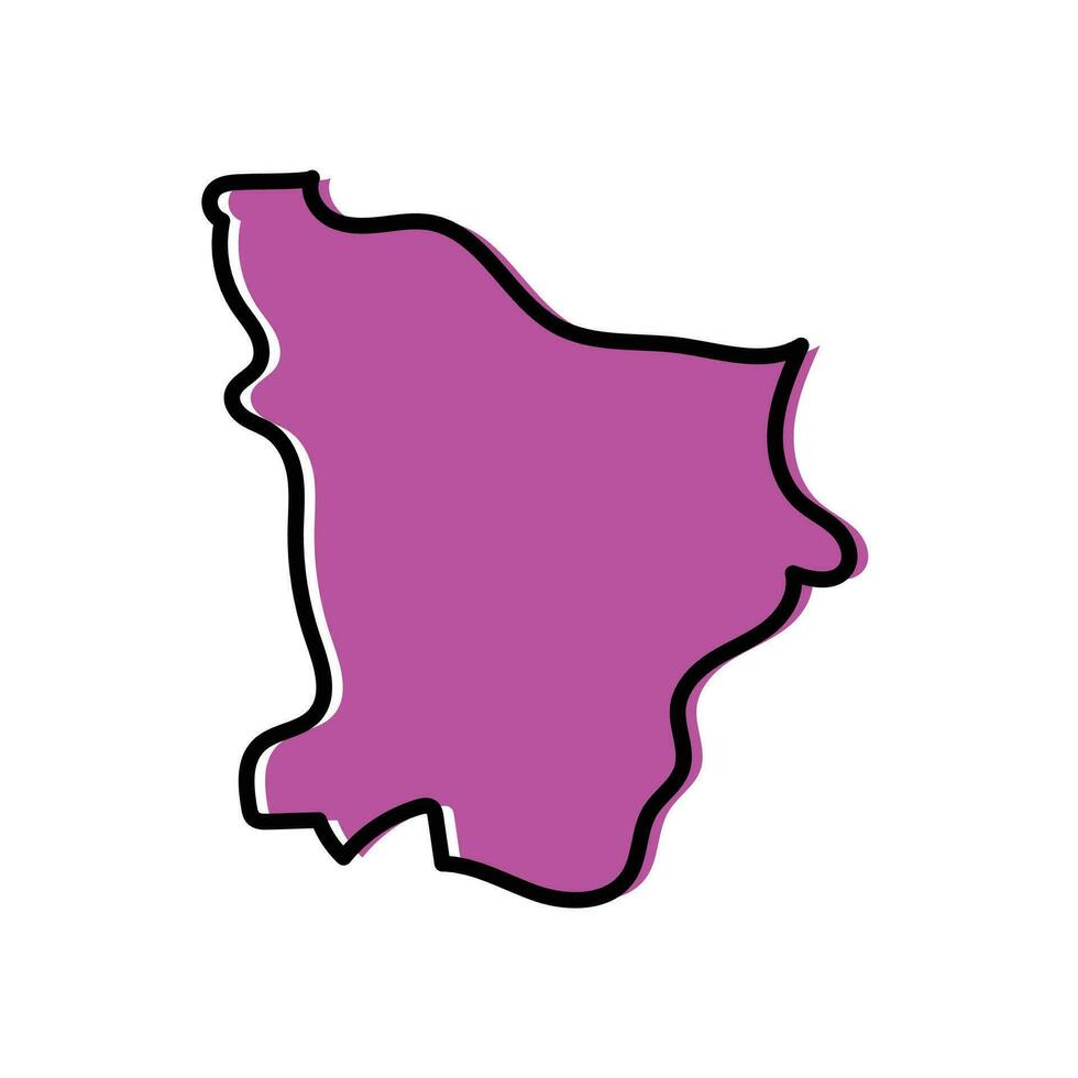 anaba estados de Argelia mapa diseño vector
