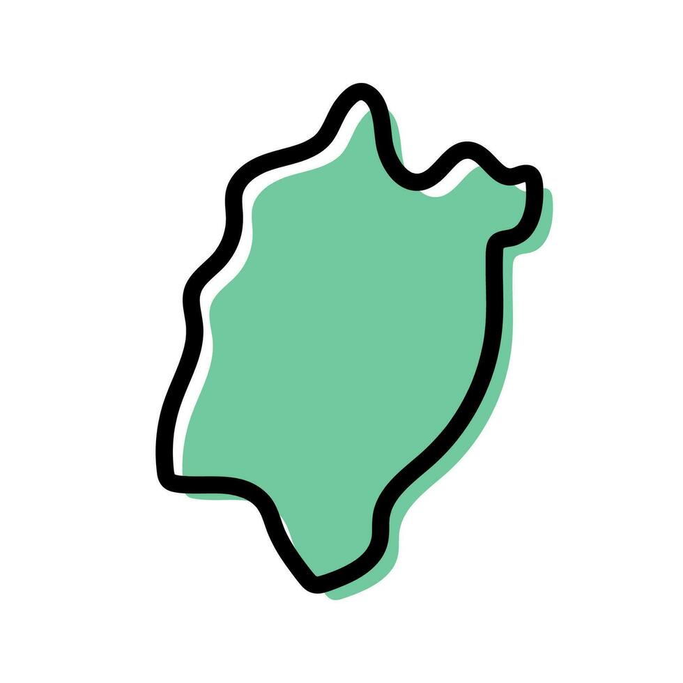 Fujian region of China vector map illustration.