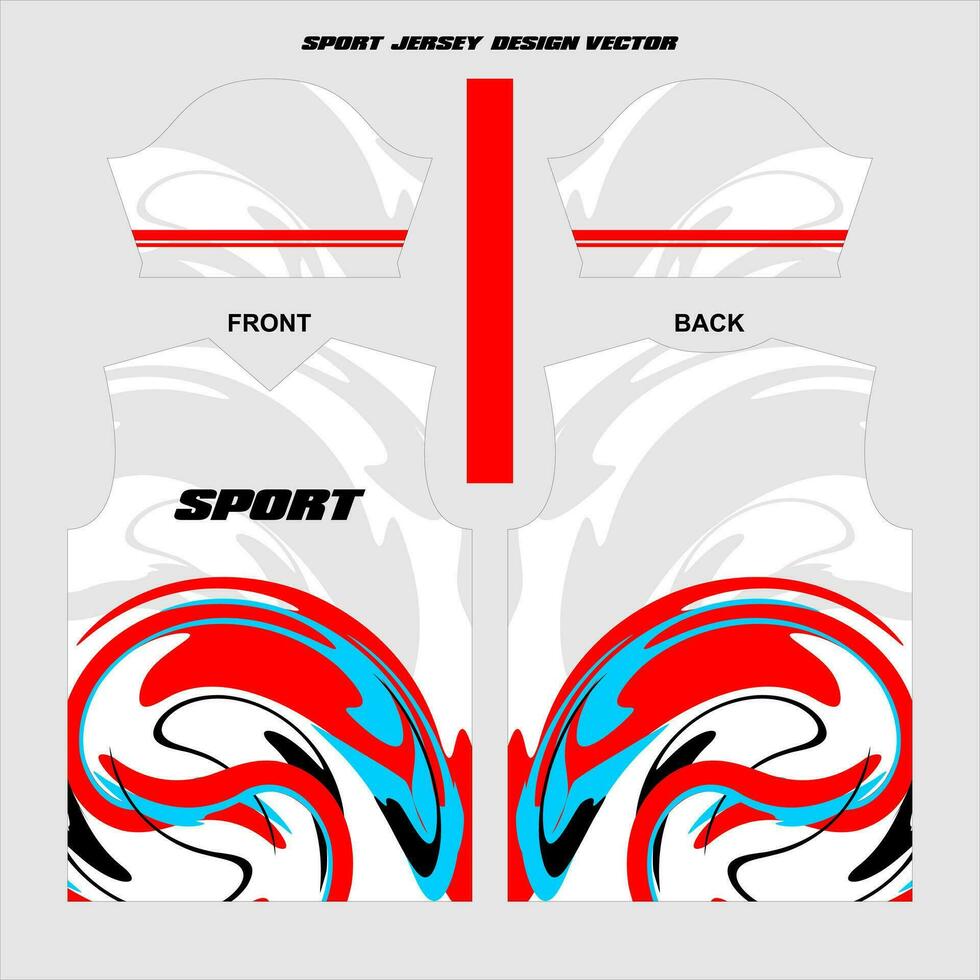 Sport jersey design ready to print vector