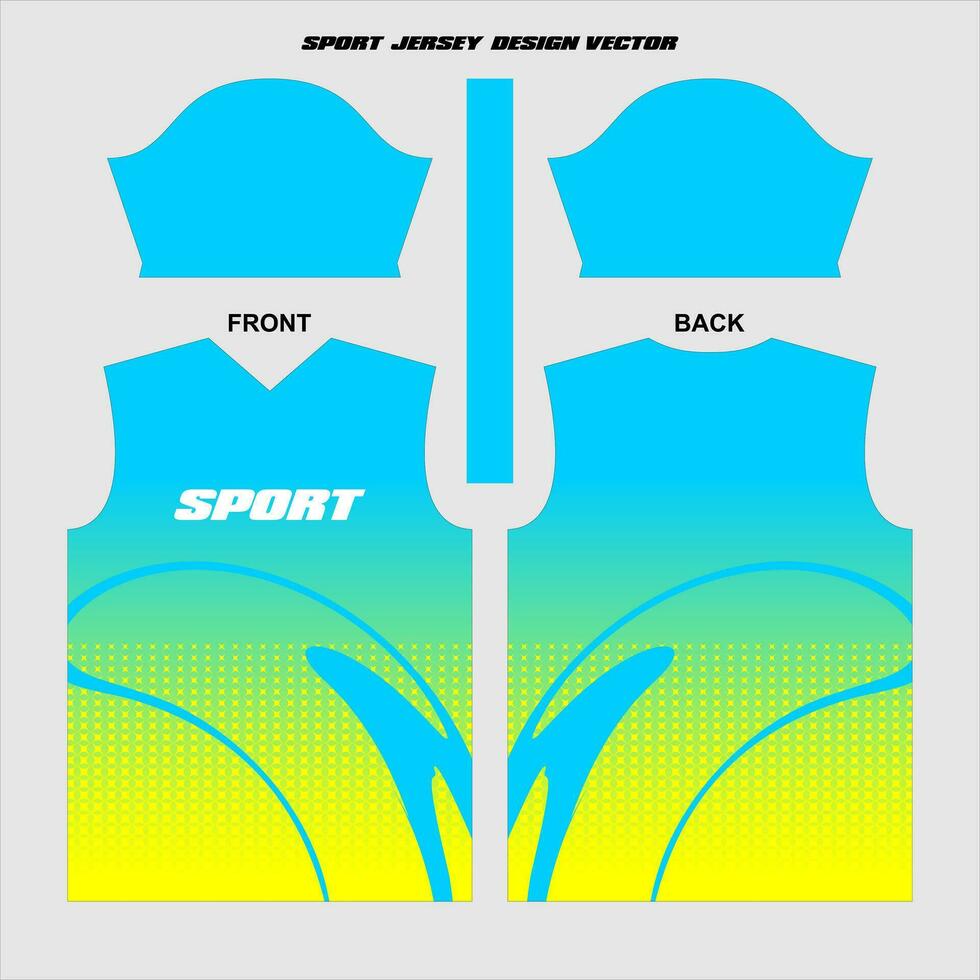 Sport jersey design ready to print vector