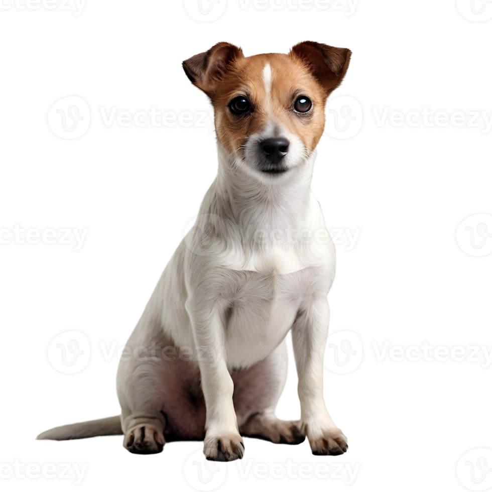 AI generated jack russell terrier dog sitting png