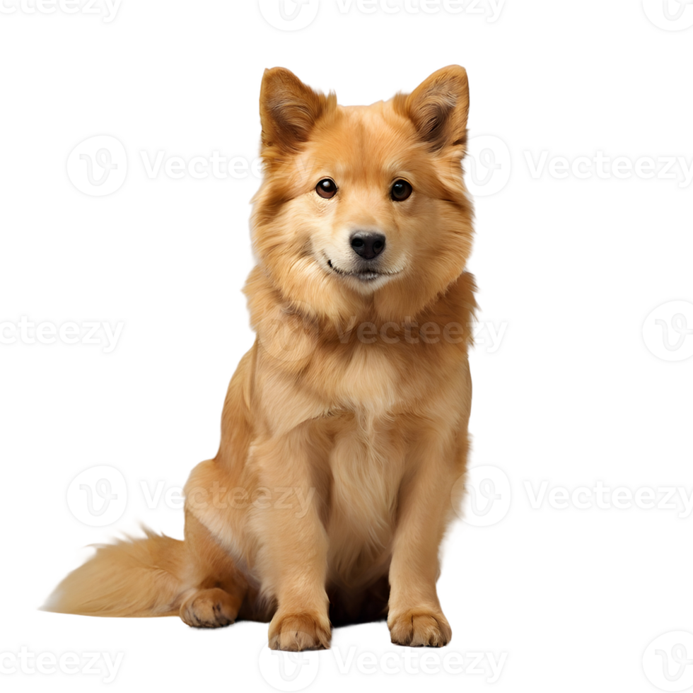 AI generated golden retriever dog sitting png