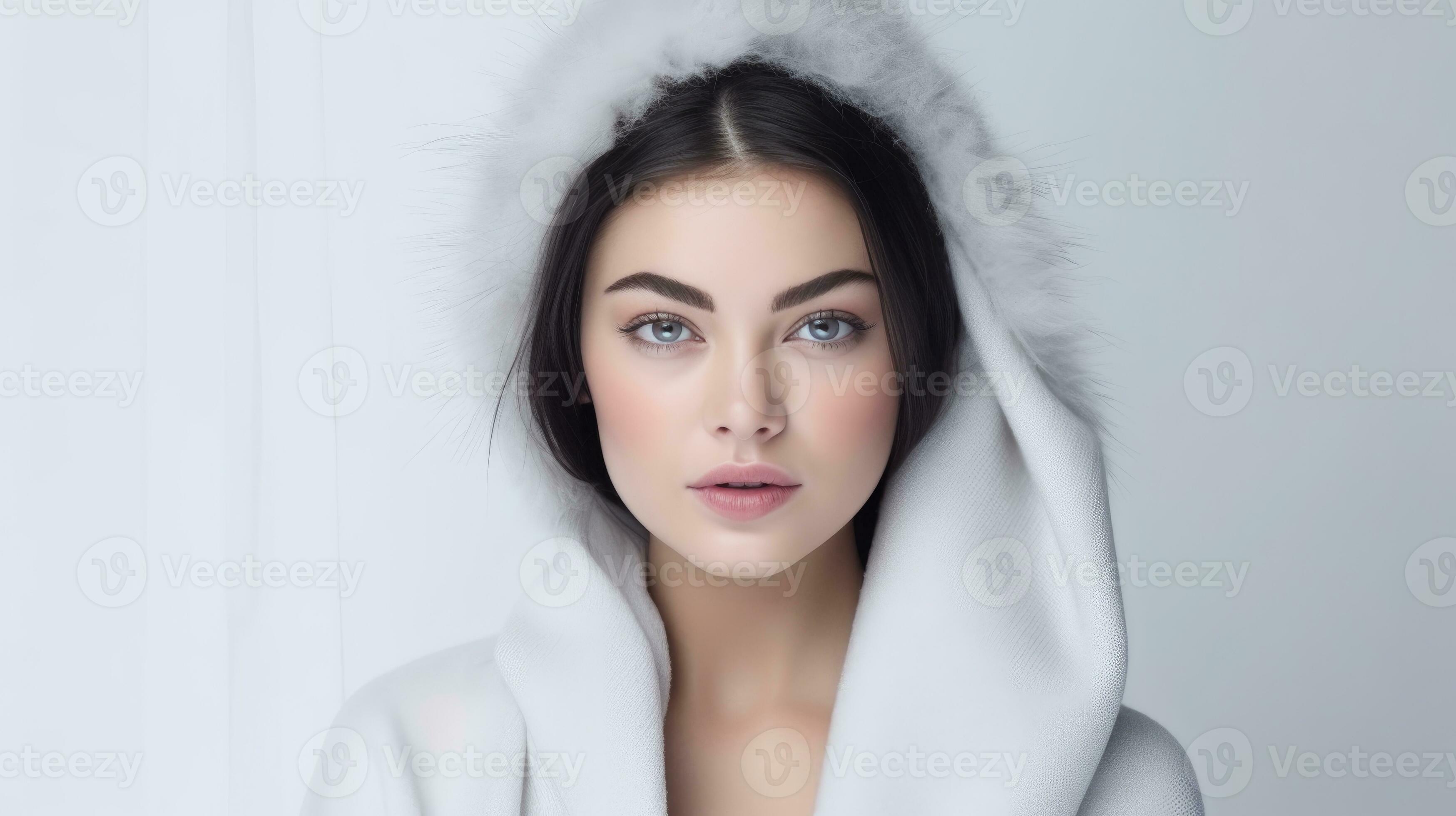 AI generated Confident businesswoman in a taupe suit stands poised, ideal for professional