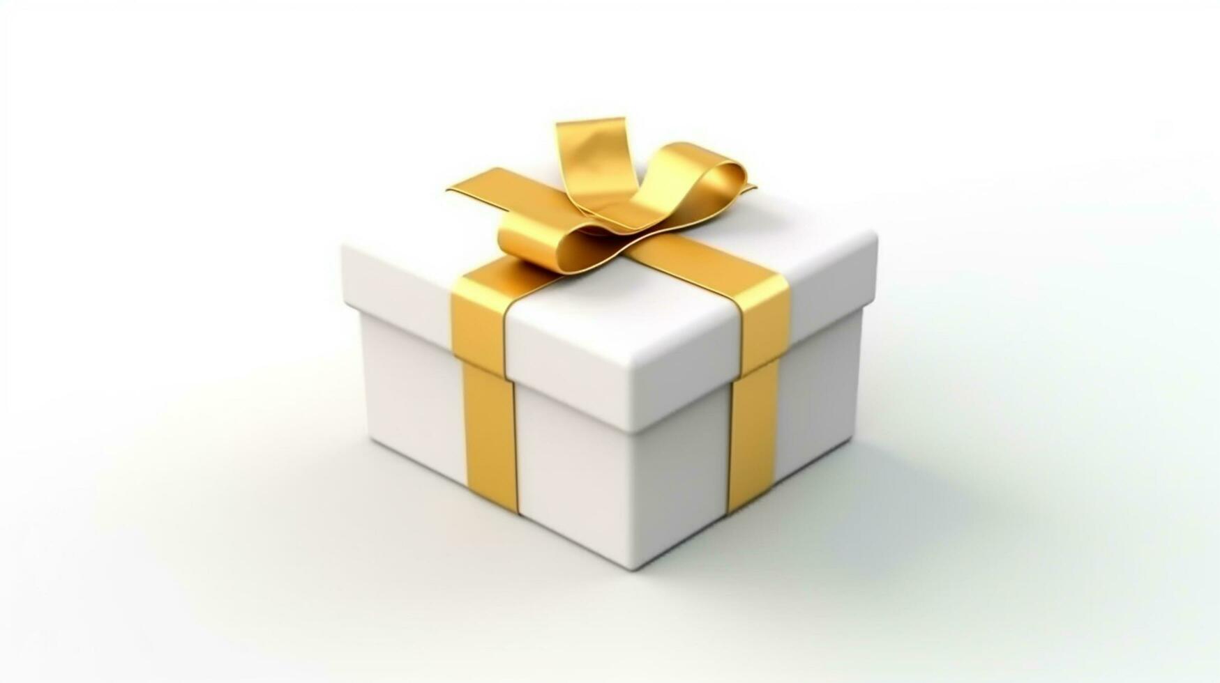 AI generated Graphic 3D Representation of a Gift Box, Isolated for Versatile Creative Concepts photo