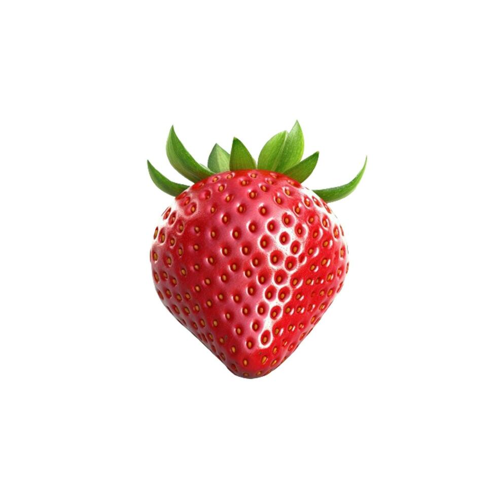 ai generado detallado y realista 3d fresas diseño, perfectamente aislado en blanco foto