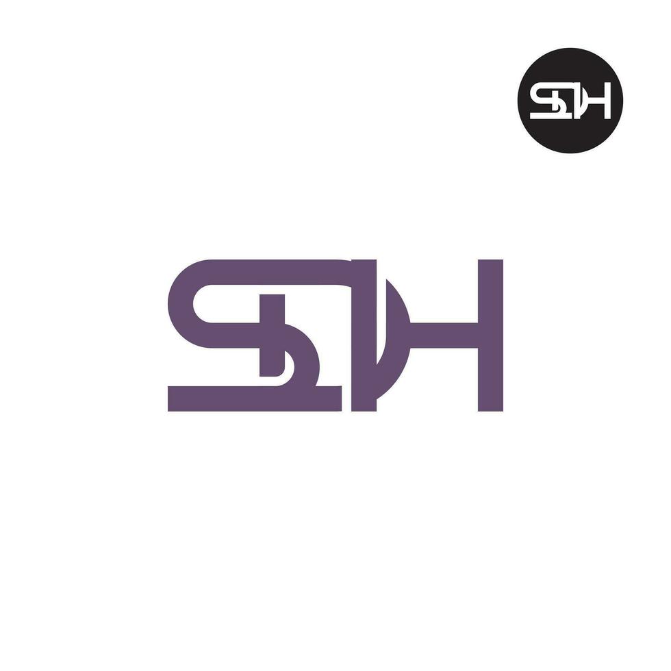 Letter SDH Monogram Logo Design vector
