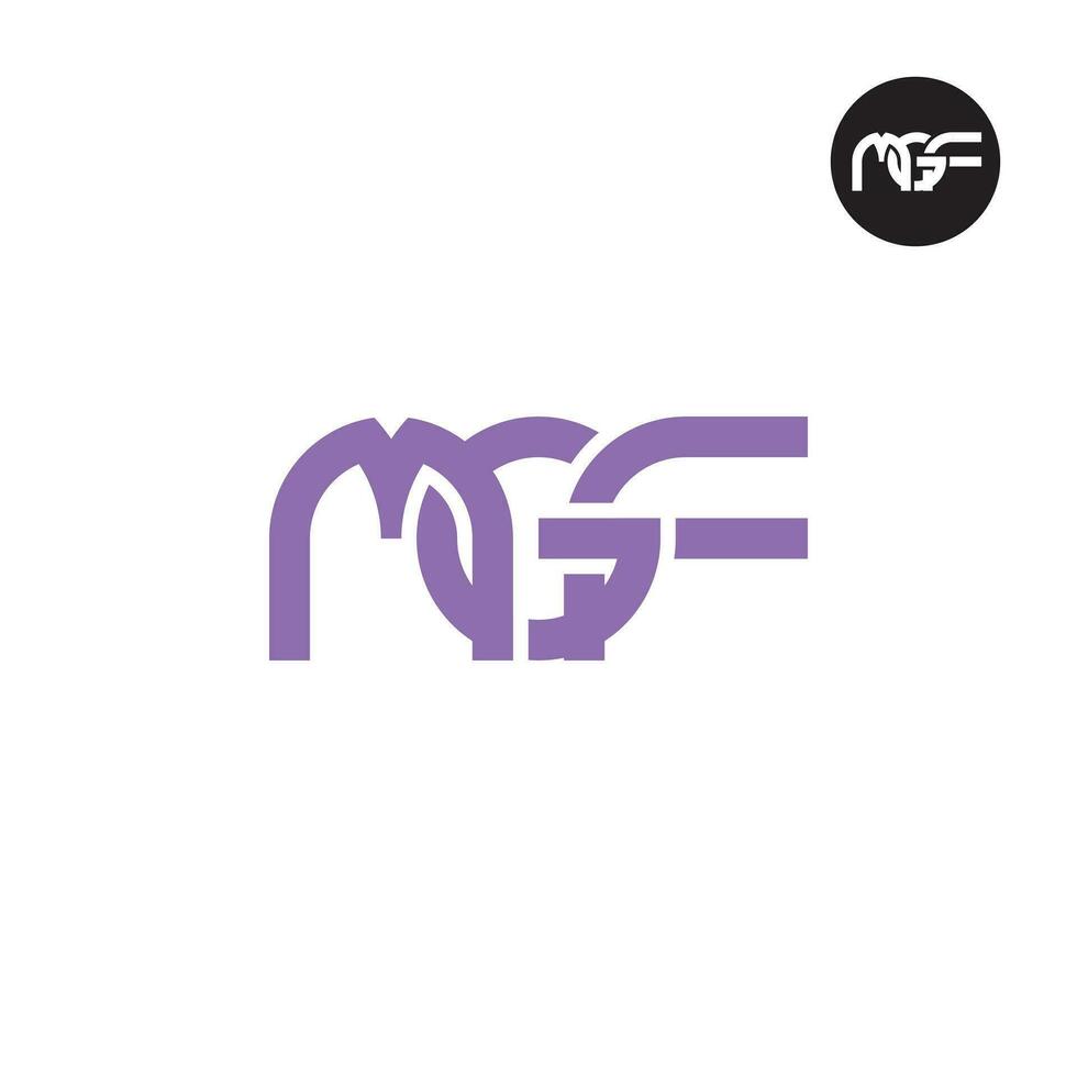 letra mgf monograma logo diseño vector