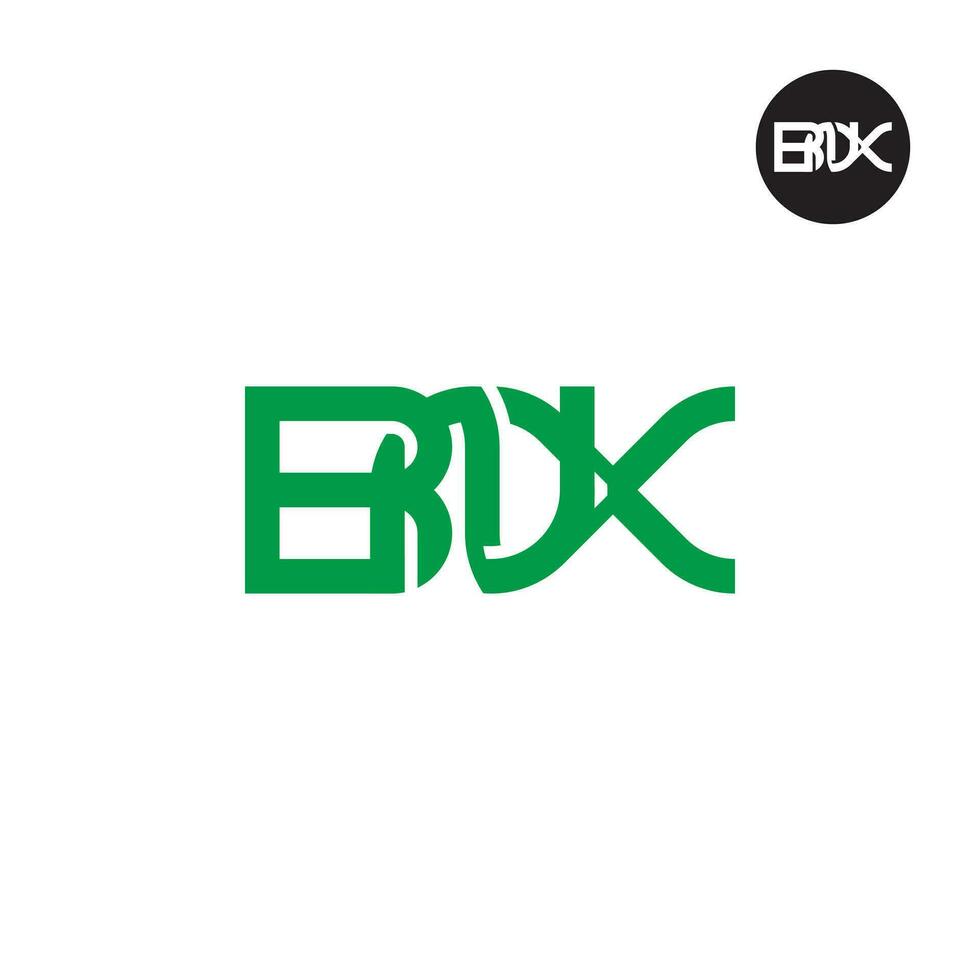 letra bnx monograma logo diseño vector