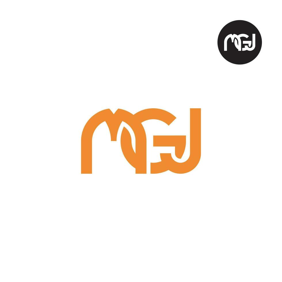 letra mgj monograma logo diseño vector