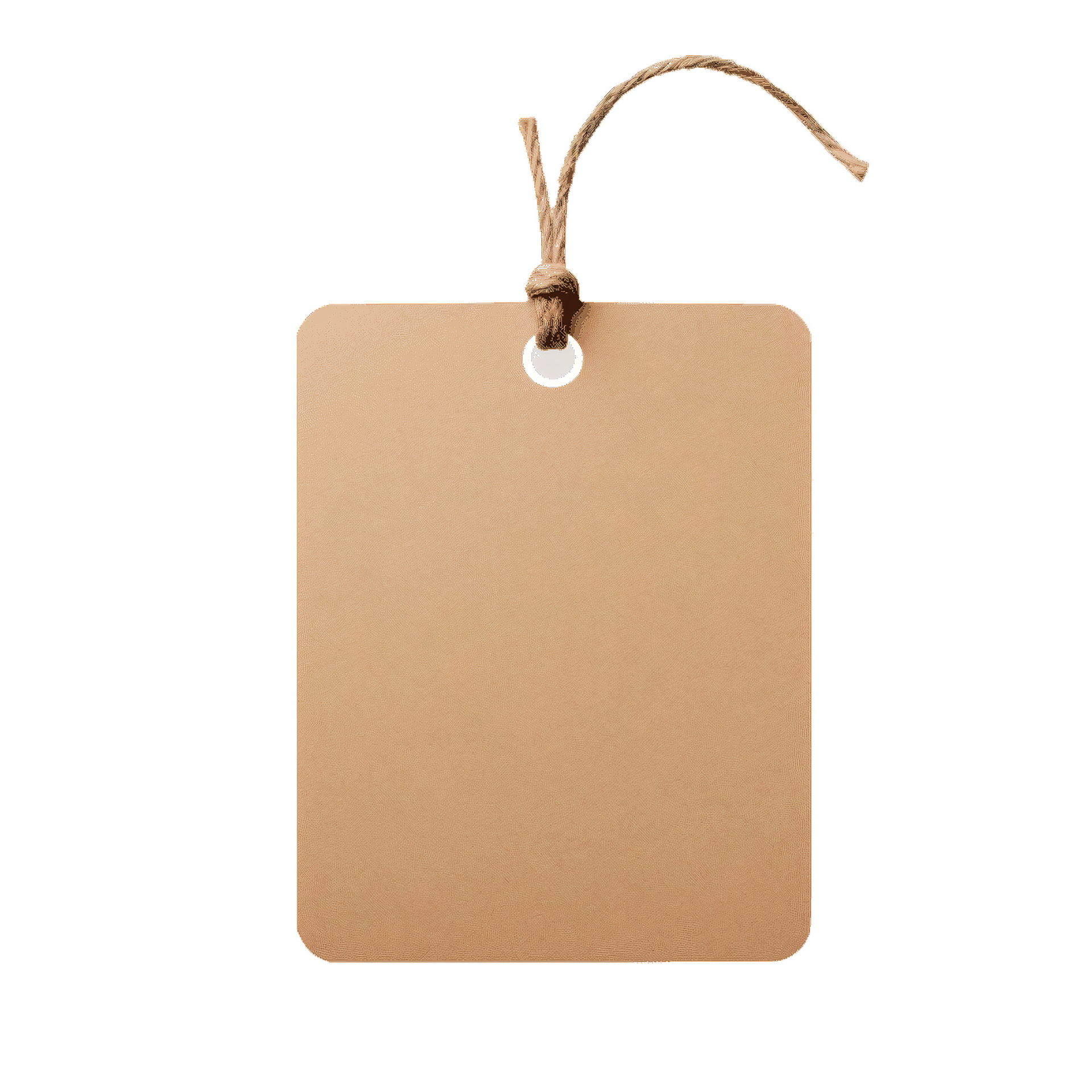 AI generated Blank Cardboard Hanging Tag with Twine on transparent  Background 36104475 PNG
