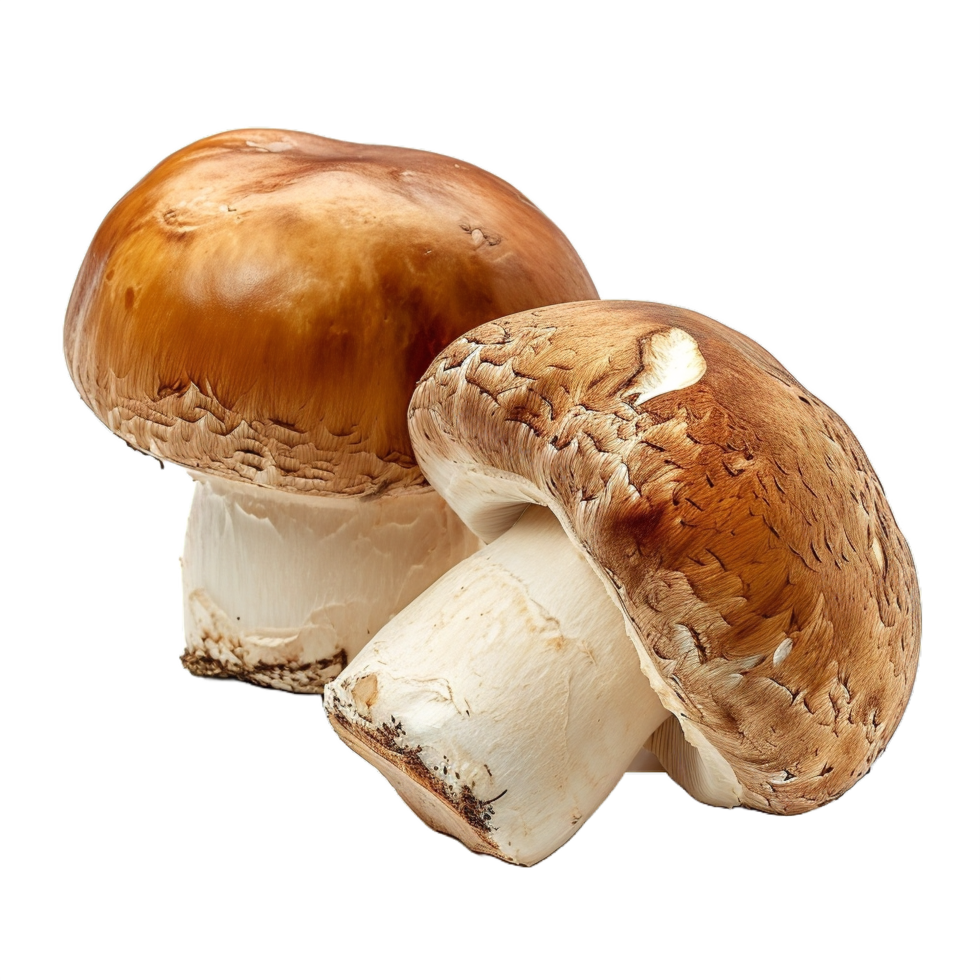 AI generated Fresh Portobello Mushrooms Isolated on transparent Background png