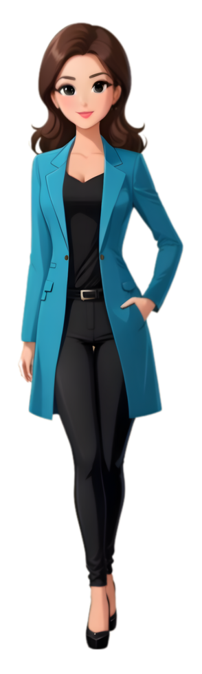 AI generated Woman Character Avatar Illustration png
