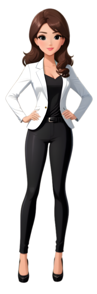 AI generated Woman Character Avatar Illustration png