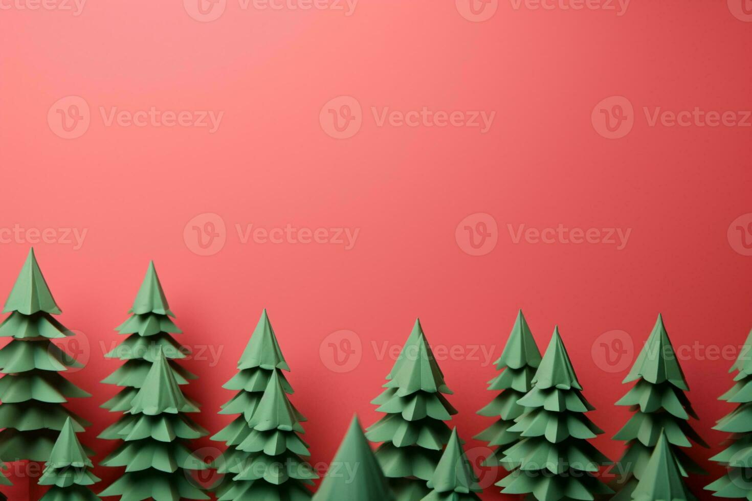 AI generated 3d geometric forest landscape photo