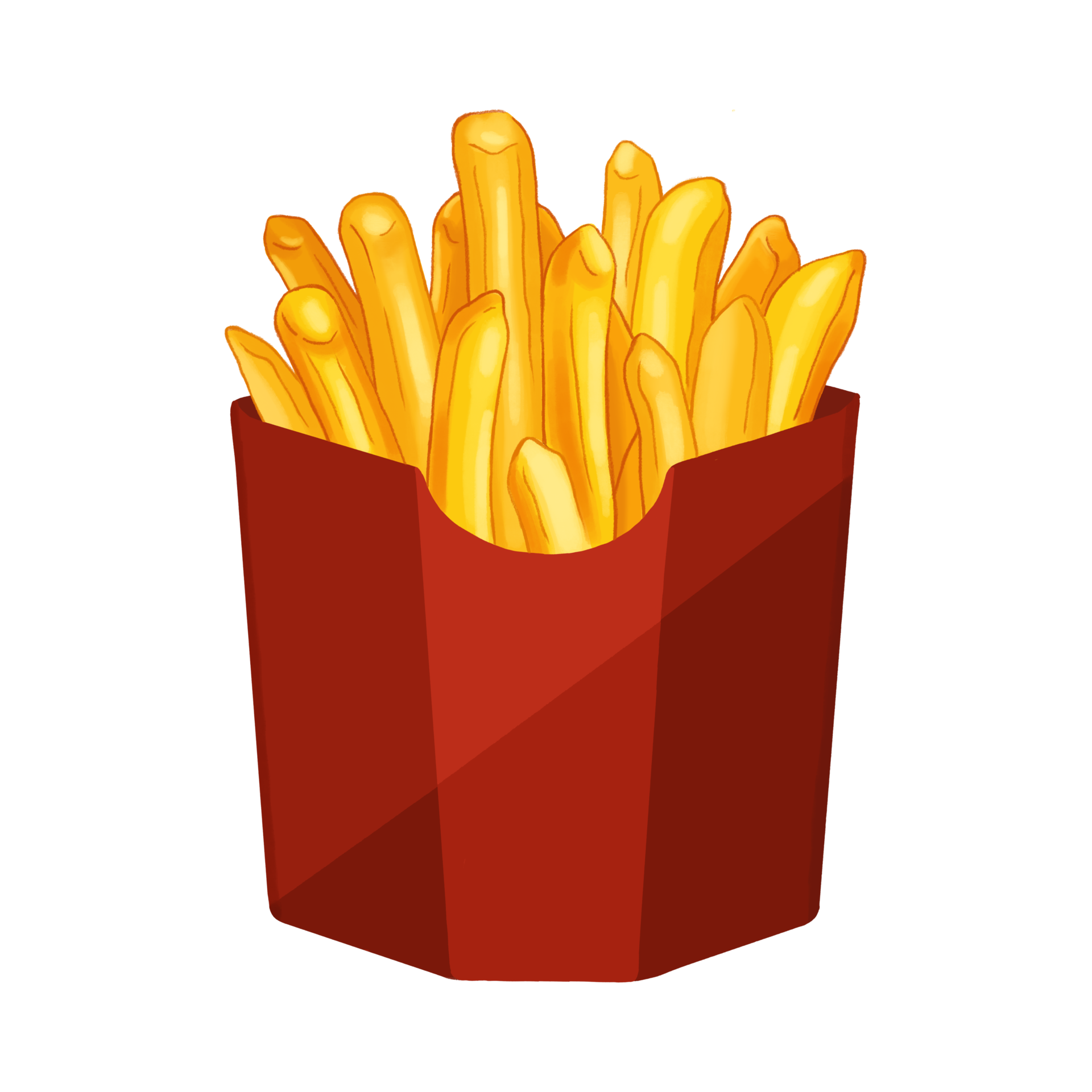 AI generated Fast Food French Fries In A Red Bag 36105002 PNG