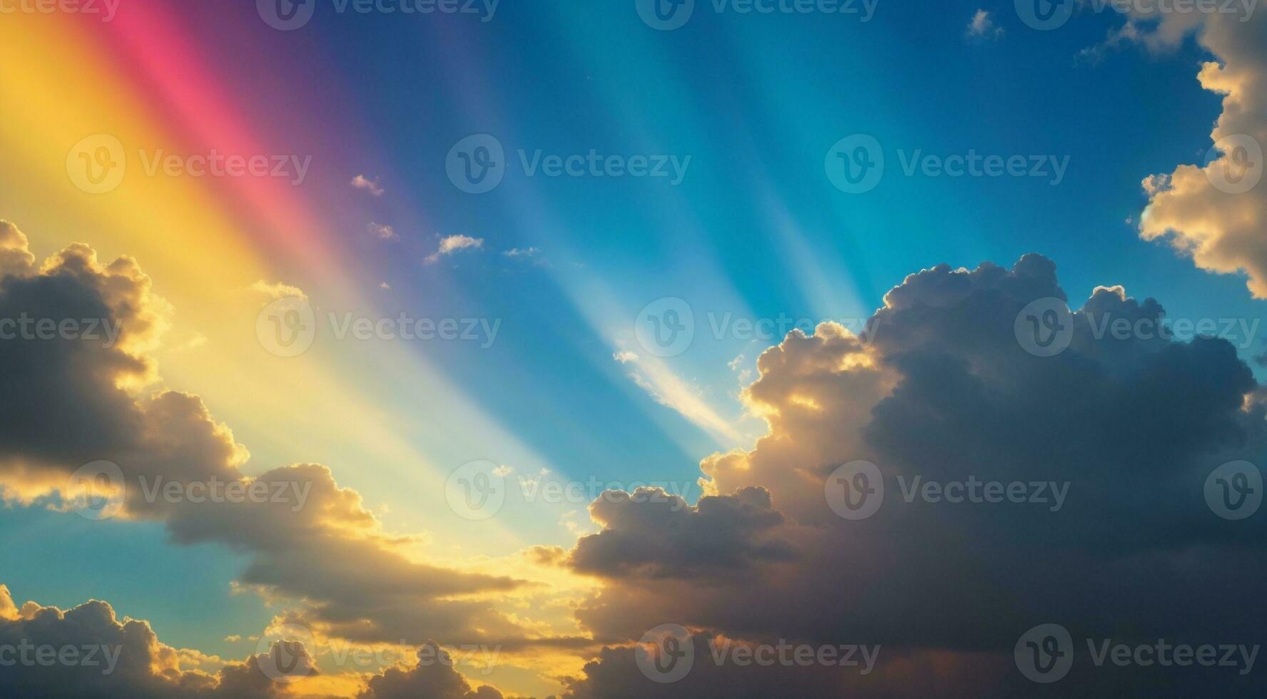 ai generado cielo con nubes, cielo y nubes, escénico ver de nubes en el cielo foto