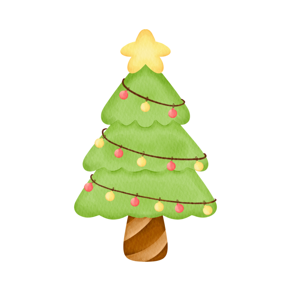 AI generated New Year Tree Christmas Tree png