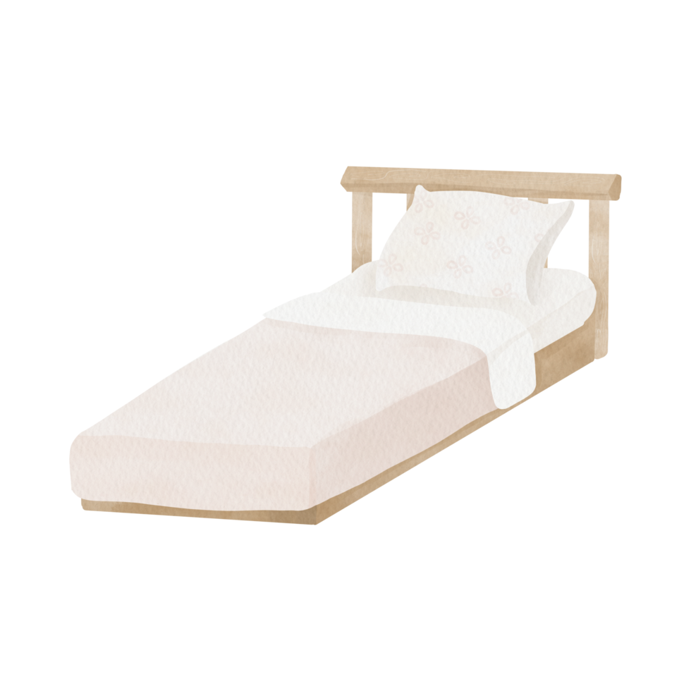 AI generated Single Bed png