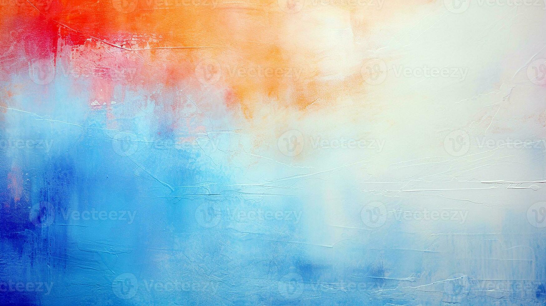 AI generated Abstract multicolored grunge texture painting on canvas. Colorful of brushstrokes ink paint technique. Generative AI photo