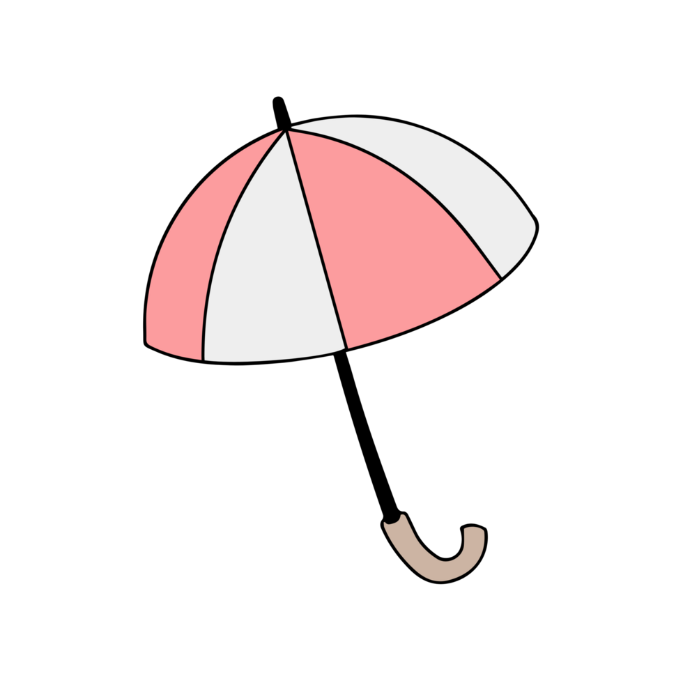 AI generated Multicolor Cartoon Beach Umbrella png