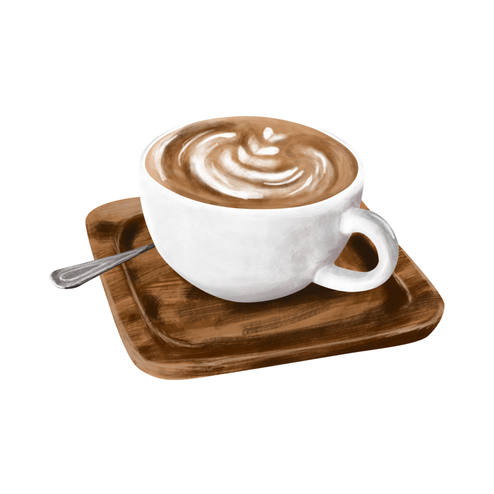 AI generated Hot Coffee Latte png