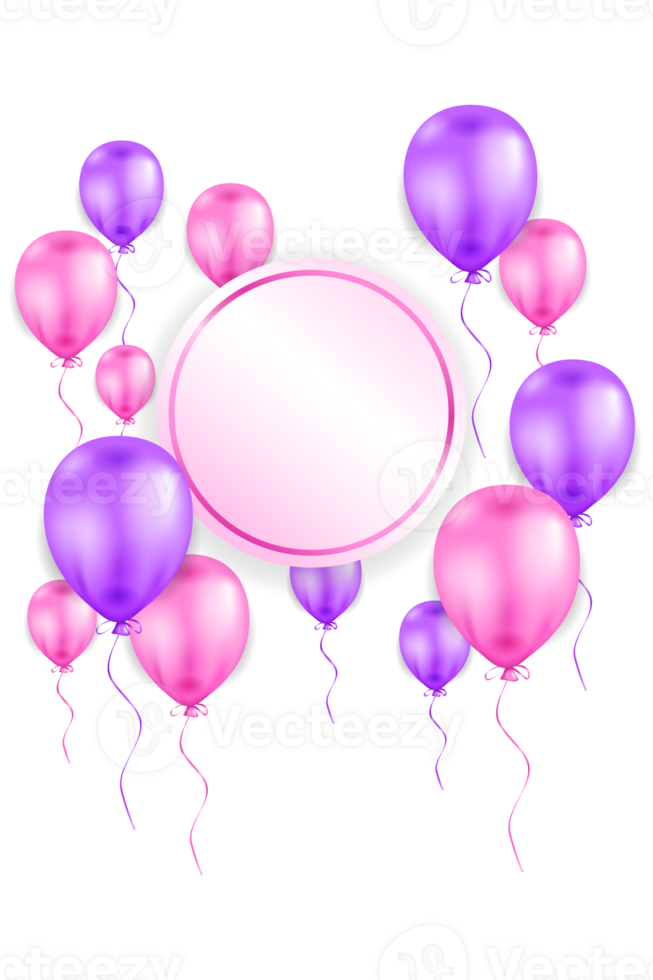 helium balloons with empty frame png