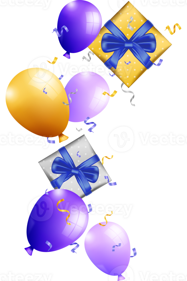 Balloons background flat lay style for party events, holidays, birthdays, etc png