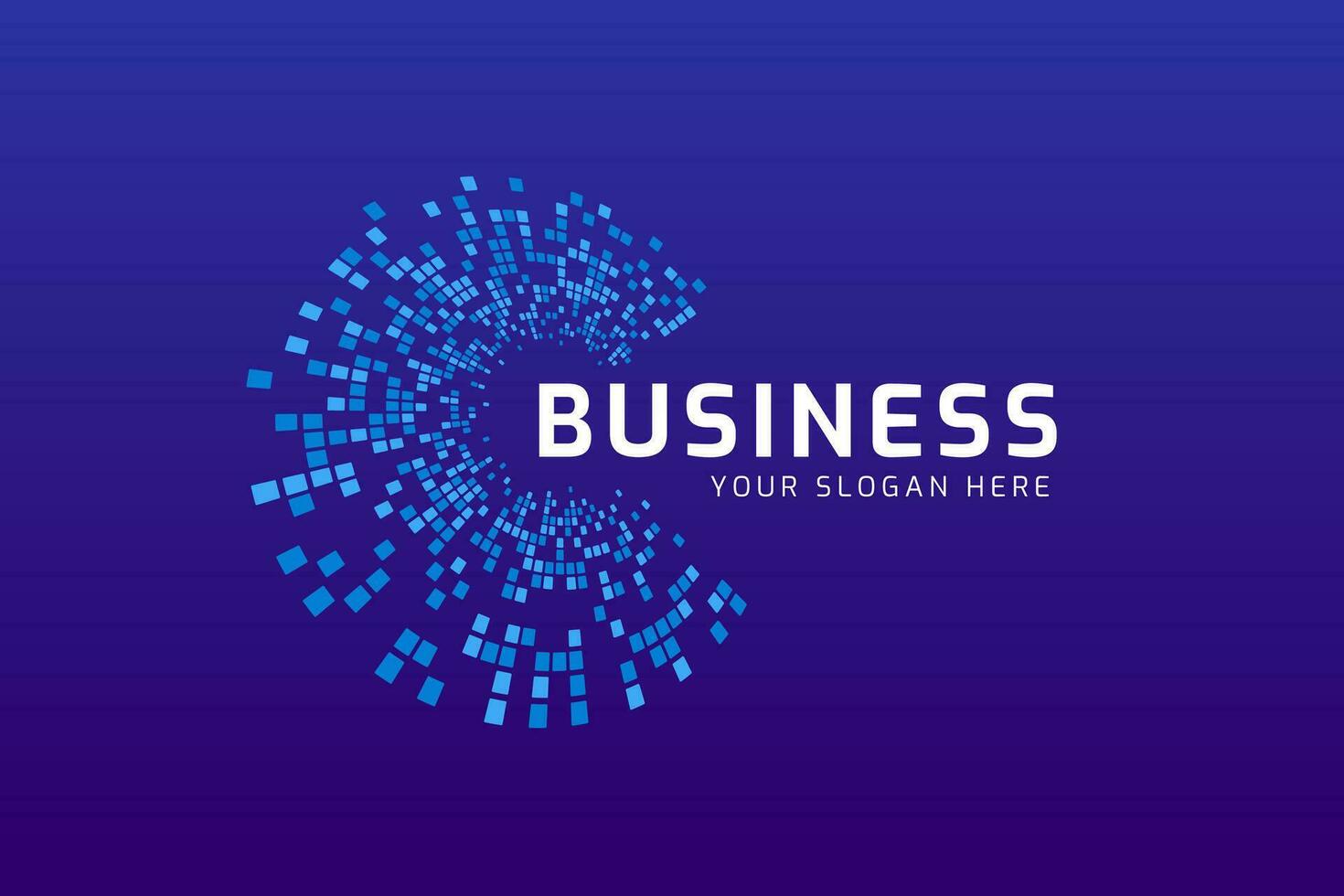 Business technology logo design template. High-tech logo isolated on letter C vector