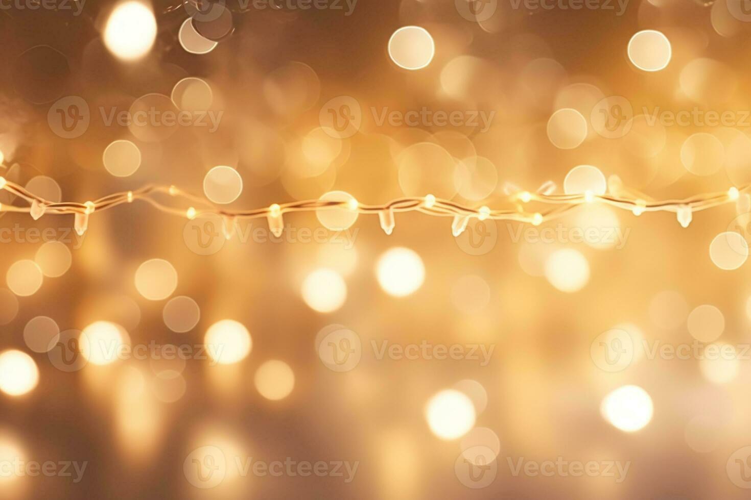 AI generated Yellow Christmas bokeh background photo