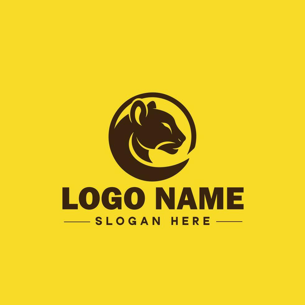 leopardo animal logo y icono limpiar plano moderno minimalista negocio y lujo marca logo diseño editable vector