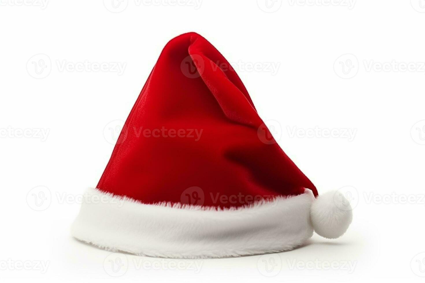 AI generated Santa Clause hat on white background photo