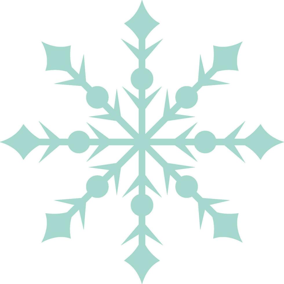 Snowflake in turquoise vector