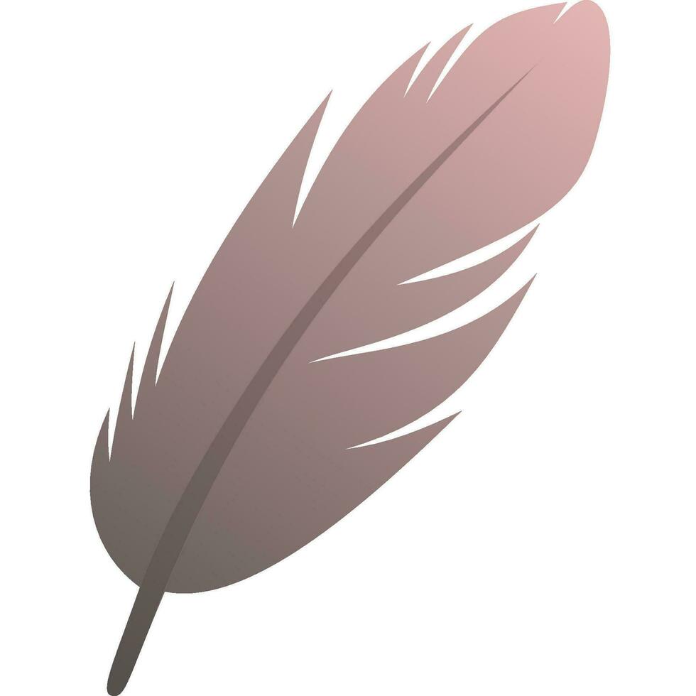 Feather brown pink gradient vector
