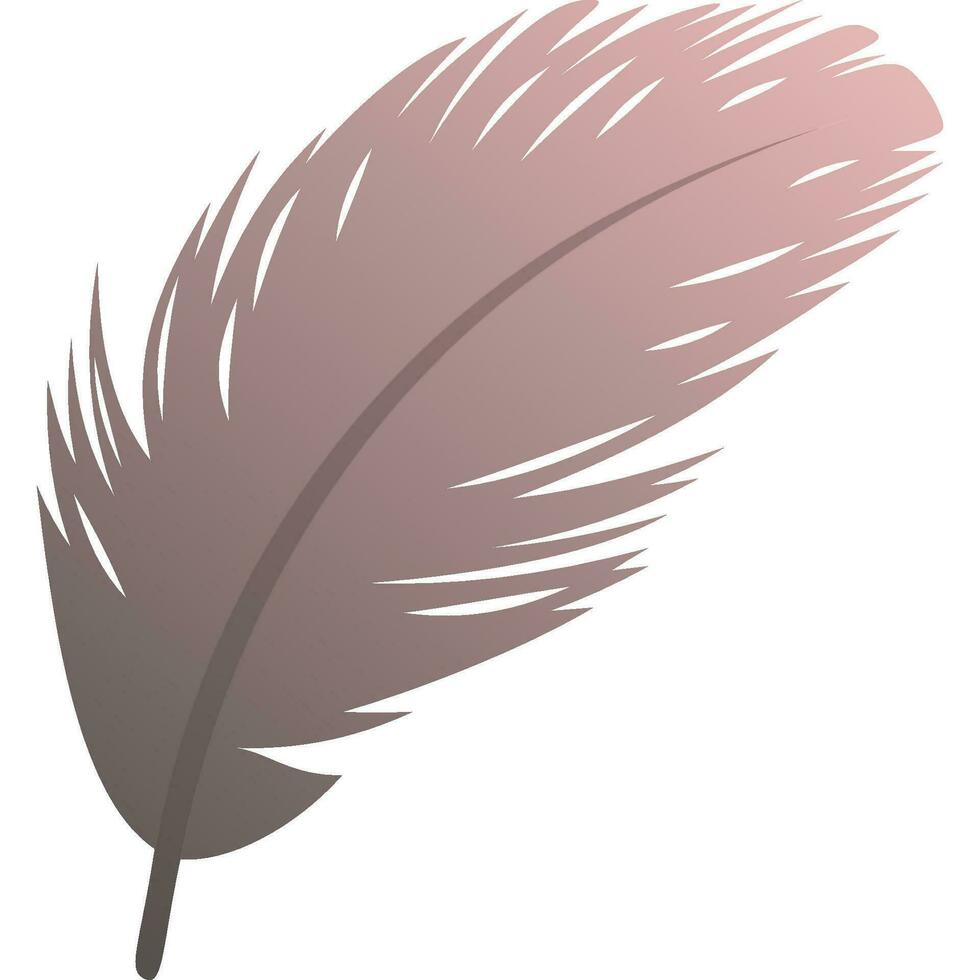 Feather brown pink gradient vector