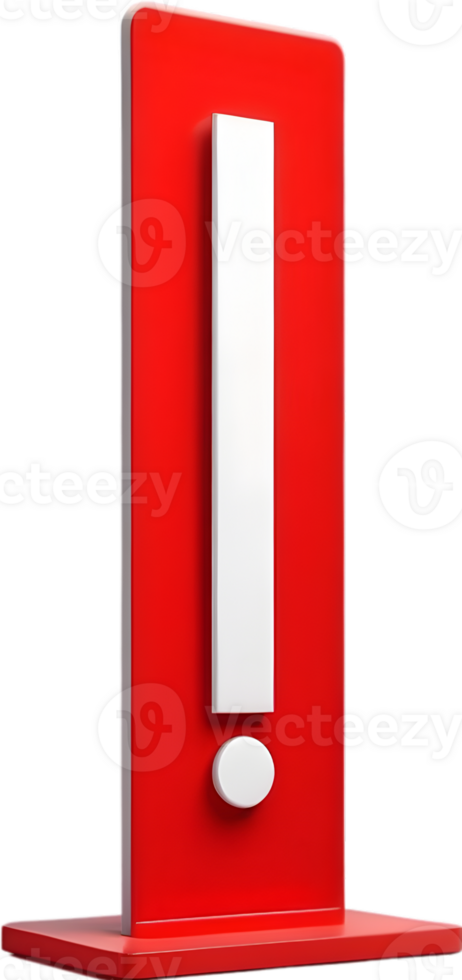 AI generated a red sign with png