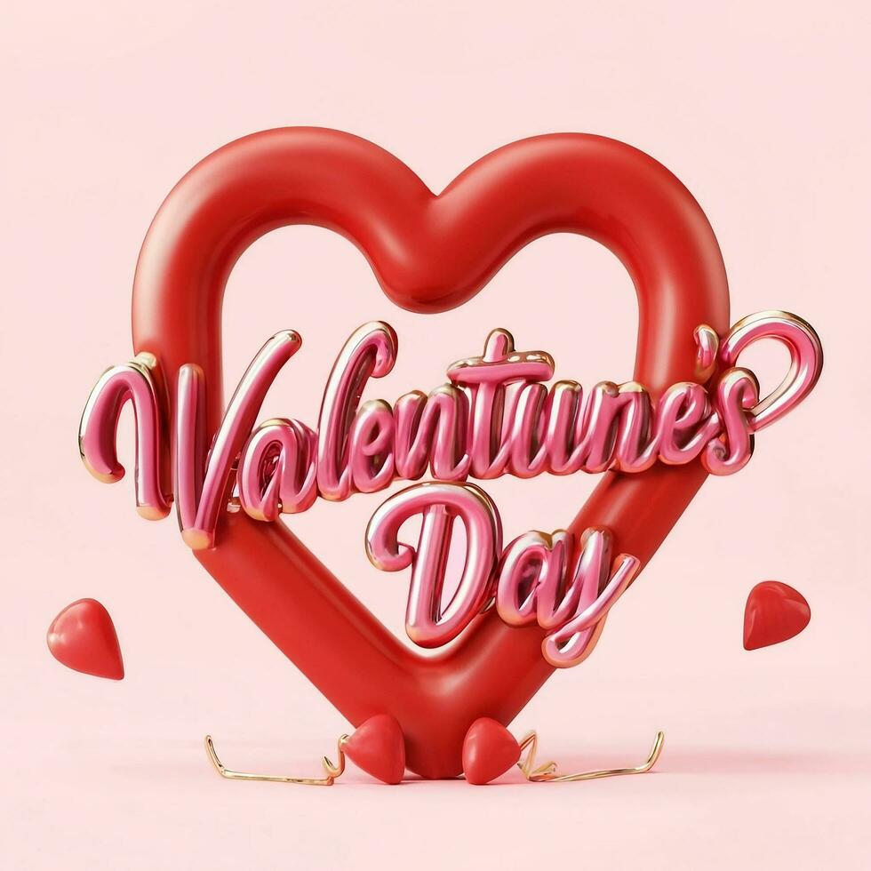 AI generated Valentine's Day love design background Ai generated photo